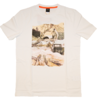 BOSS  Recycelbares T-Shirt TEXRAY3 aus reiner Baumwolle mit PVC-freiem Foto-Print weiss 100