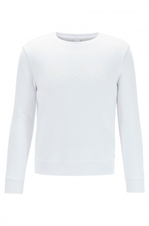 BOSS Sweatshirt TASTITCH aus French Terry mit Logo aus Print-Mix weiss 100 BOSS Sweatshirt TASTITCH aus French Terry mit Logo aus Print-Mix weiss 100