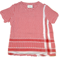CECILIE COPENHAGEN Damen SHIRT O SHORT SLEEVES mit Kufiaymuster rot 253