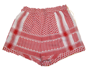 CECILIE COPENHAGEN SHORTS mit Kufiaymuster rot 253