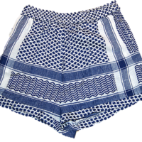 CECILIE COPENHAGEN SHORTS mit Kufiaymuster blau 245
