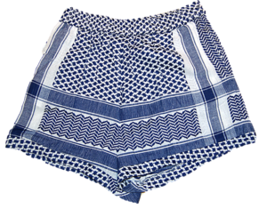 CECILIE COPENHAGEN SHORTS mit Kufiaymuster blau 245