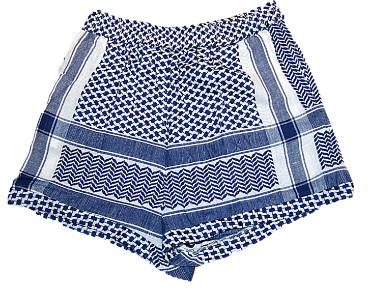 CECILIE COPENHAGEN SHORTS mit Kufiaymuster blau 245 CECILIE COPENHAGEN SHORTS mit Kufiaymuster blau 245