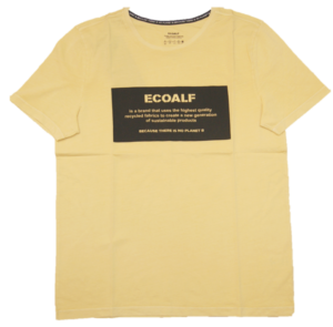 ECOALF Rundhals T-Shirt NATAL mit Fronttext yellow 201