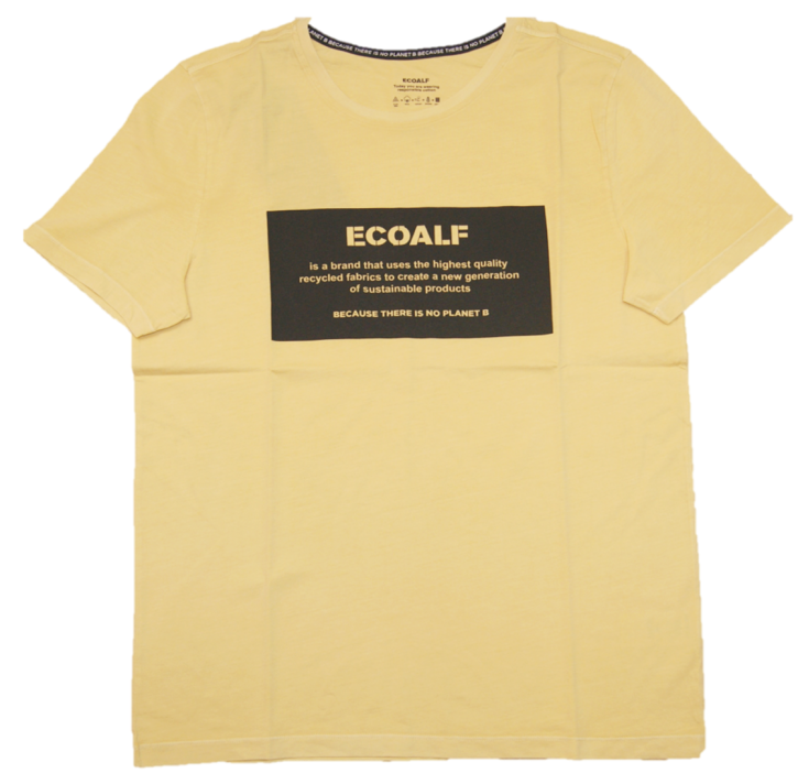 ECOALF Rundhals T-Shirt NATAL mit Fronttext yellow 201 ECOALF Rundhals T-Shirt NATAL mit Fronttext yellow 201