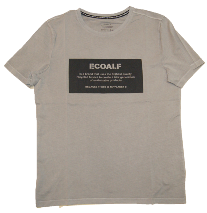 ECOALF Rundhals T-Shirt NATAL mit Fronttext grey melange 302 ECOALF Rundhals T-Shirt NATAL mit Fronttext grey melange 302