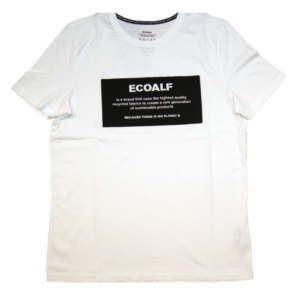 ECOALF Rundhals T-Shirt NATAL mit Fronttext weiss