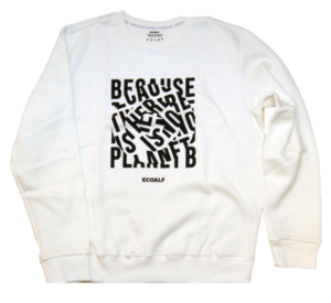 ECOALF Sweatshirt SAN DIEGO UNISEX mit Blockprint auf der Vorderseite Farbe off white 001