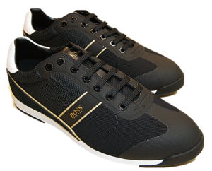 BOSS Sneakers aus Mesh Glaze_Lowp_mewt mit Veloursleder-Details schwarz 007