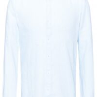 HUGO Extra Slim-Fit Leinen-Hemd ELVORINI mit Stehkragen weiss 199