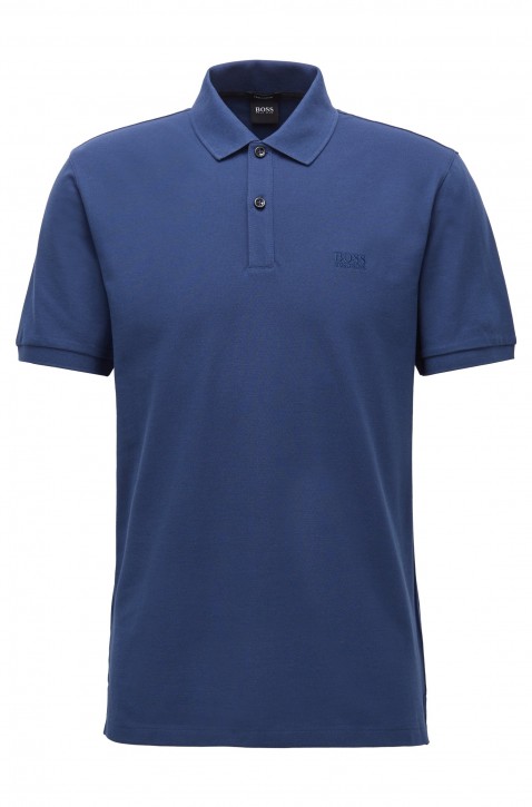 BOSS Regular-Fit Poloshirt PALLAS aus feinem Piqué blau 407 BOSS Regular-Fit Poloshirt PALLAS aus feinem Piqué blau 407