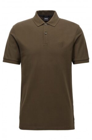 BOSS Regular-Fit Poloshirt PALLAS aus feinem Piqué khaki 342
