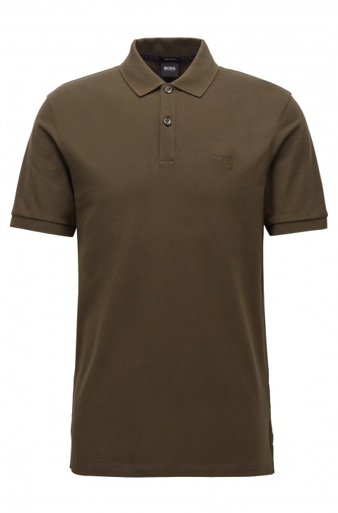 BOSS Regular-Fit Poloshirt PALLAS aus feinem Piqué khaki 342 BOSS Regular-Fit Poloshirt PALLAS aus feinem Piqué khaki 342