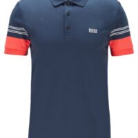 BOSS Poloshirt PAULE 1mit Streifen-Dessin an den Ärmeln dunkelblau 410 BOSS Poloshirt PAULE 1mit Streifen-Dessin an den Ärmeln dunkelblau 410