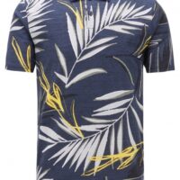 BOSS Poloshirt PELEAF aus strukturiertem Baumwoll-Jersey mit Blätter-Print 404