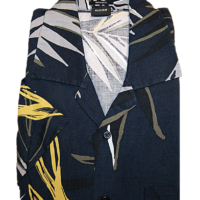 BOSS Regular-Fit Hemd RHYTHM aus Baumwolle mit Blätter-Print dunkelblau 404 BOSS Regular-Fit Hemd RHYTHM aus Baumwolle mit Blätter-Print dunkelblau 404