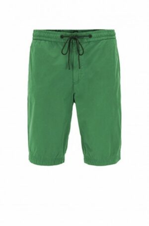 BOSS Regular-Fit Bermuda SABRIEL-SHORTS aus Baumwoll-Popeline mit Tunnelzugbund grün 311