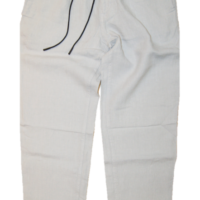BOSS Tapered-Fit Hose Symoon1 aus Leinen mit Tunnelzugbund grau 043 BOSS Tapered-Fit Hose Symoon1 aus Leinen mit Tunnelzugbund grau 043