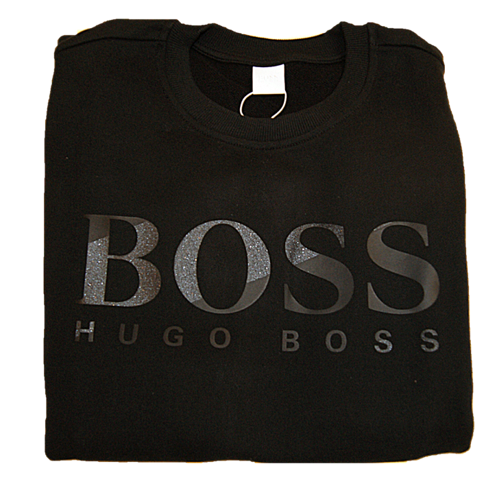 BOSS Sweatshirt TASTITCH aus French Terry mit Logo aus Print-Mix schwarz 001 BOSS Sweatshirt TASTITCH aus French Terry mit Logo aus Print-Mix schwarz 001