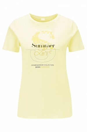 BOSS T-Shirt TENOVEL aus Baumwoll-Jersey mit Grafik gelb 741