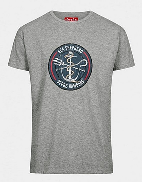 DERBE Sea Shepherd JF_BARSCH GOTS Herren Shirt Grau DERBE Sea Shepherd JF_BARSCH GOTS Herren Shirt Grau