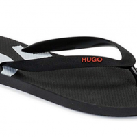HUGO Leichte Flipflops Onfire_Thng_rblg2 mit Logo-Print schwarz 001