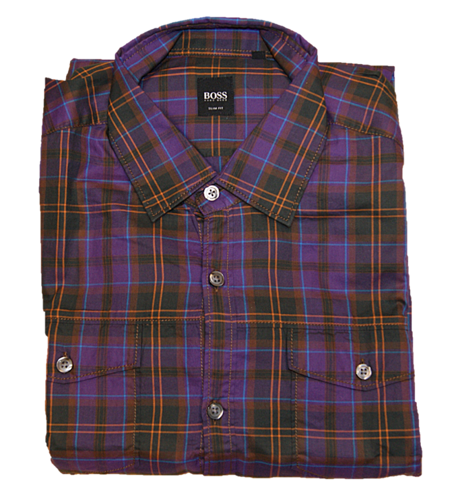 BOSS Slim-Fit Hemd MIRKO mit Karomuster aus Baumwolle lila 540 BOSS Slim-Fit Hemd MIRKO mit Karomuster aus Baumwolle lila 540