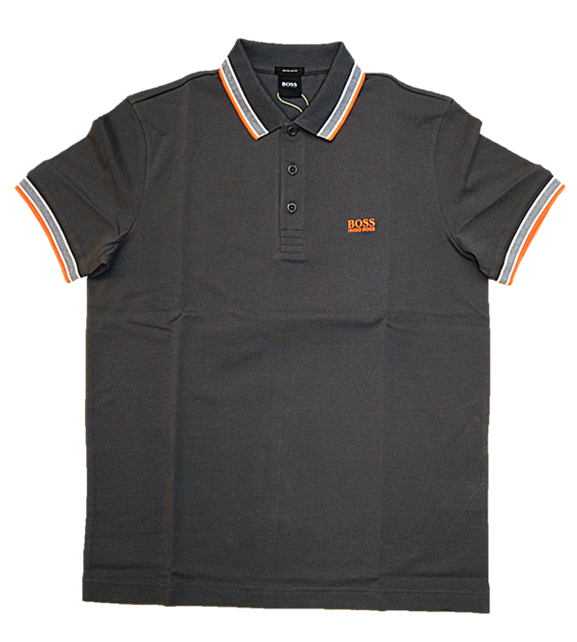 BOSS Poloshirt aus Baumwoll-Piqué PADDY mit Logo an der Kragenunterseite grau 022 BOSS Poloshirt aus Baumwoll-Piqué PADDY mit Logo an der Kragenunterseite grau 022