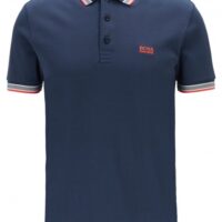 HUGO BOSS Regular-Fit Polo PADDY mit Drei-Knopf-Leiste blau 413