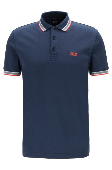 HUGO BOSS Regular-Fit Polo PADDY mit Drei-Knopf-Leiste blau 413 HUGO BOSS Regular-Fit Polo PADDY mit Drei-Knopf-Leiste blau 413