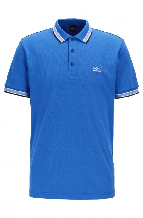 BOSS Poloshirt aus Baumwoll-Piqué PADDY mit Logo an der Kragenunterseite blau 436 BOSS Poloshirt aus Baumwoll-Piqué PADDY mit Logo an der Kragenunterseite blau 436