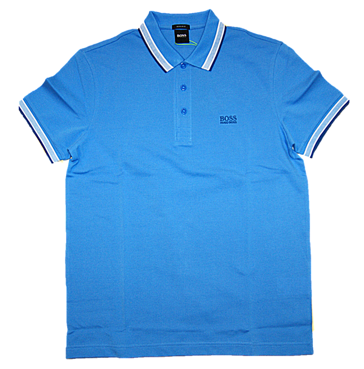 BOSS Poloshirt aus Baumwoll-Piqué PADDY mit Logo an der Kragenunterseite hellblau 423 BOSS Poloshirt aus Baumwoll-Piqué PADDY mit Logo an der Kragenunterseite hellblau 423