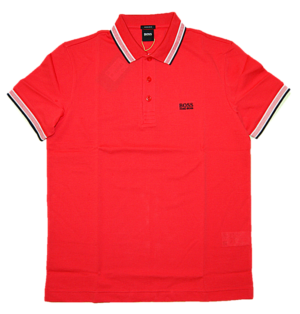 BOSS Poloshirt aus Baumwoll-Piqué PADDY mit Logo an der Kragenunterseite rot 621