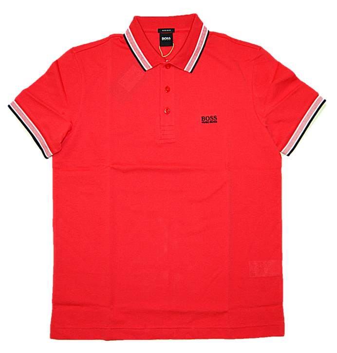 BOSS Poloshirt aus Baumwoll-Piqué PADDY mit Logo an der Kragenunterseite rot 621 BOSS Poloshirt aus Baumwoll-Piqué PADDY mit Logo an der Kragenunterseite rot 621