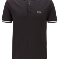 BOSS Poloshirt PAULE aus Stretch-Piqué mit S.Café® und Logo-Dessin am Kragen schwarz 002 BOSS Poloshirt PAULE aus Stretch-Piqué mit S.Café® und Logo-Dessin am Kragen schwarz 002