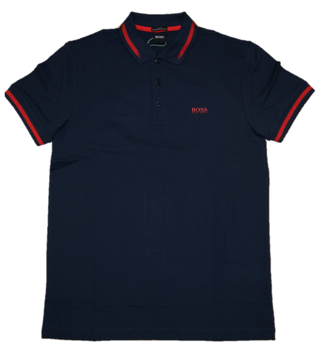 BOSS Poloshirt PAULE aus Stretch-Piqué mit S.Café® und Logo-Dessin am Kragen dunkelblau 411 BOSS Poloshirt PAULE aus Stretch-Piqué mit S.Café® und Logo-Dessin am Kragen dunkelblau 411
