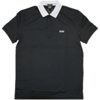 BOSS Poloshirt PADDY 1 aus Interlock-Baumwolle mit mehrfarbigem Kragen schwarz 001 BOSS Poloshirt PADDY 1 aus Interlock-Baumwolle mit mehrfarbigem Kragen schwarz 001