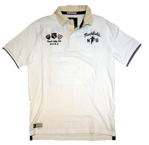 RUCKFIELD Kurzarm Sebastien Chabal Poloshirt FRENCH RUGBY CLUB RFRC Farbe weiss