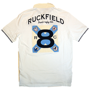 RUCKFIELD Kurzarm Sebastien Chabal Poloshirt FRENCH RUGBY CLUB RFRC Farbe weiss