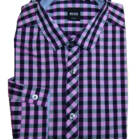 BOSS Slim-Fit Hemd RUDOLF  mit Karomuster aus Baumwoll  lila 668 BOSS Slim-Fit Hemd RUDOLF  mit Karomuster aus Baumwoll  lila 668