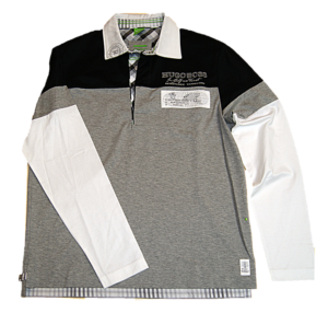 BOSS Damen Langarm Polo PARTIN mit Logo Stickerei und Batches  059