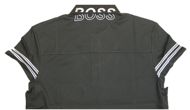 BOSS Poloshirt PAULE 1mit Streifen-Dessin an den Ärmeln  schwarz 001 BOSS Poloshirt PAULE 1mit Streifen-Dessin an den Ärmeln  schwarz 001