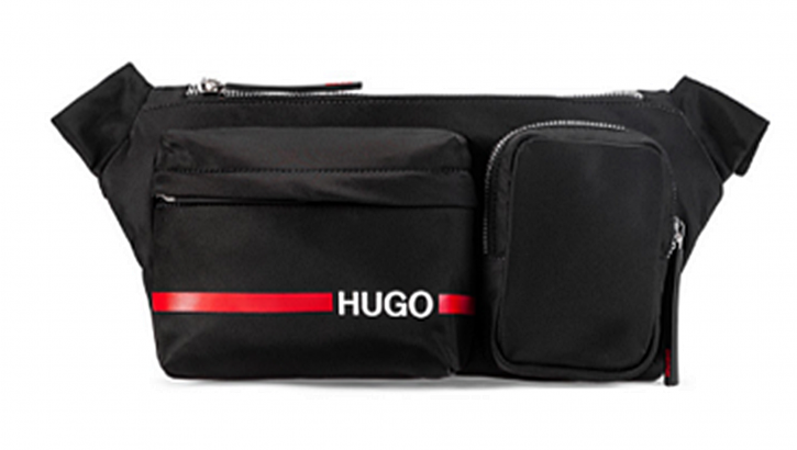 HUGO Gürteltasche Record RL_Bumbag aus Nylon-Gabardine mit Logo-Print HUGO Gürteltasche Record RL_Bumbag aus Nylon-Gabardine mit Logo-Print