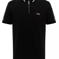 HUGO Poloshirt DOLMAR203 aus Baumwoll-Piqué mit Reißverschluss und Logo-Tape an den Ärmeln