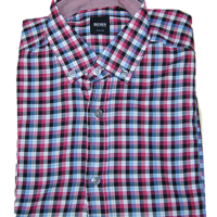 HUGO BOSS Kariertes Slim -Fit Baumwollhemd SVEN_2 Farbe 668 HUGO BOSS Kariertes Slim -Fit Baumwollhemd SVEN_2 Farbe 668