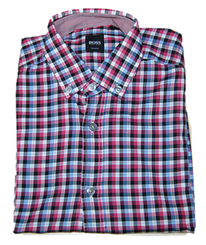 HUGO BOSS Kariertes Slim -Fit Baumwollhemd SVEN_2 Farbe 668