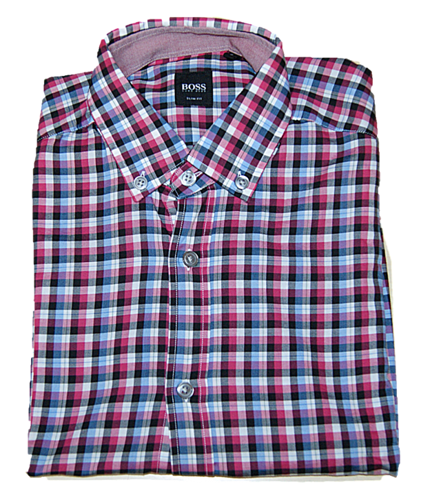 HUGO BOSS Kariertes Slim -Fit Baumwollhemd SVEN_2 Farbe 668 HUGO BOSS Kariertes Slim -Fit Baumwollhemd SVEN_2 Farbe 668