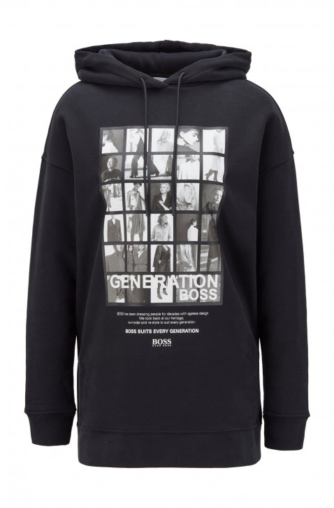 HUGO BOSS Kapuzen-Sweatshirt C_Eyda aus Baumwoll-Mix mit Print aus der Kollektion HUGO BOSS Kapuzen-Sweatshirt C_Eyda aus Baumwoll-Mix mit Print aus der Kollektion