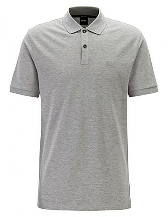 BOSS Regular-Fit Poloshirt PALLAS aus feinem Piqué grau 041 BOSS Regular-Fit Poloshirt PALLAS aus feinem Piqué grau 041