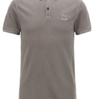 BOSS Slim-Fit Poloshirt Prime aus gewaschenem Baumwoll-Piqué grau 026 BOSS Slim-Fit Poloshirt Prime aus gewaschenem Baumwoll-Piqué grau 026
